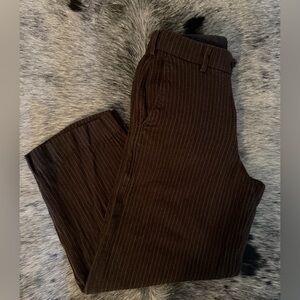 Abercrombie & Fitch Dark Brown Striped Men's Pants